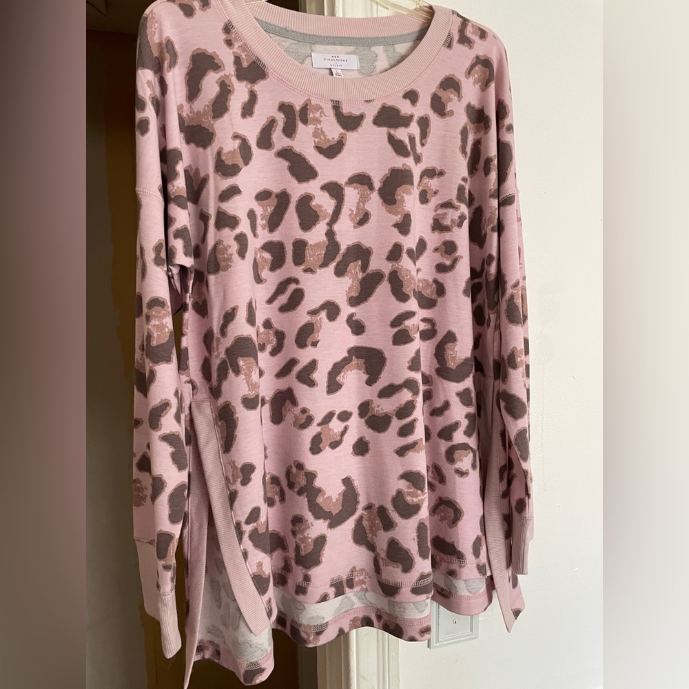 Leopard print oversized tunic